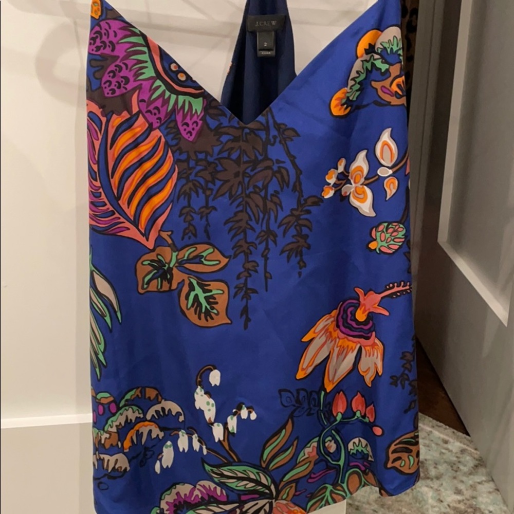 J.crew size 2 multicolored blue tank